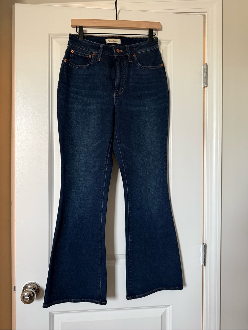 Madewell Dark Indigo Wide Flare Jeans